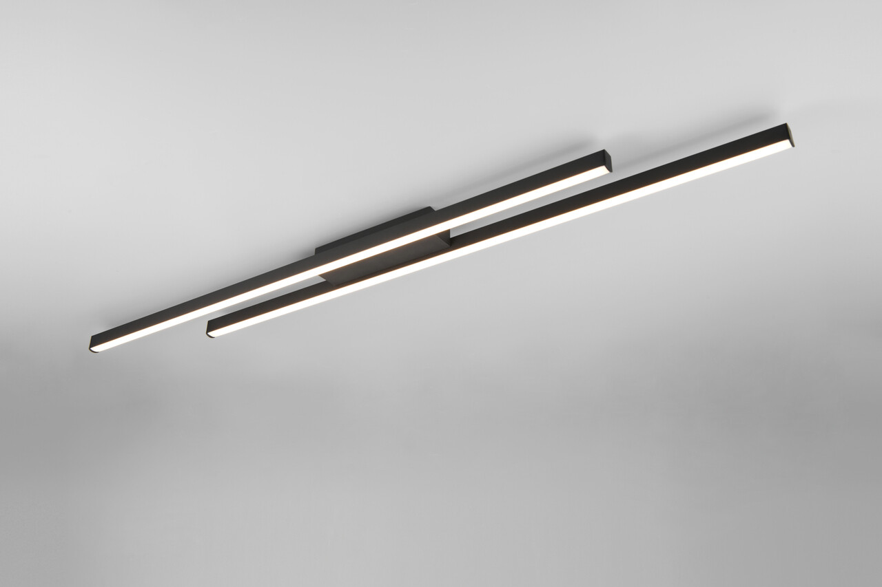 Plafoniera Odio, RL NOW, 110x8.5x5 cm, 22W, 1x SMD, metal, negru mat - imagine 5